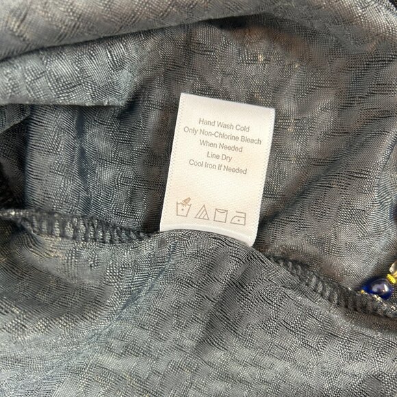 COLDWATER CREEK Women Size 2x Multicolor Crew Neck 3/4 Sleeve Blouse Beautiful - Picture 12 of 12